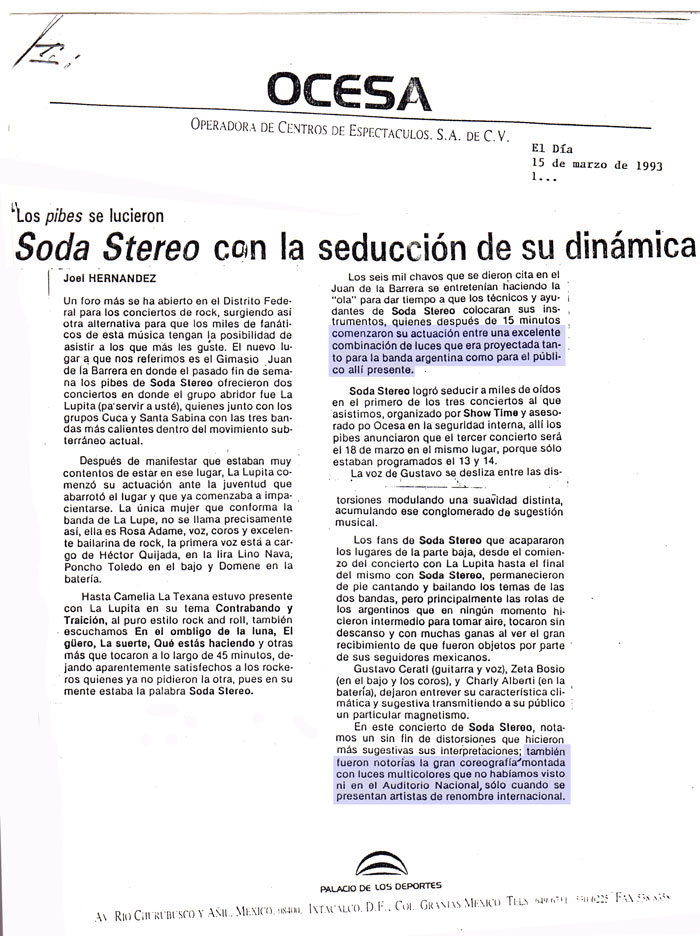 Soda Stereo con la seducción de su dinámica